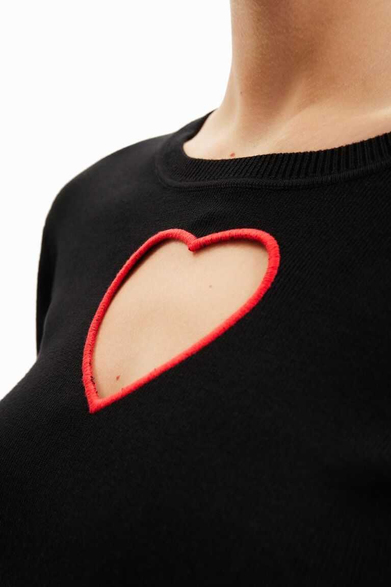 Dámské Svetry Desigual Cut-out heart pullover | 032478YAN