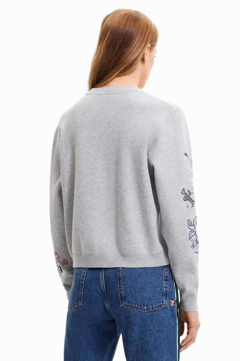 Dámské Svetry Desigual Embroidered floral jumper | 532604GZE