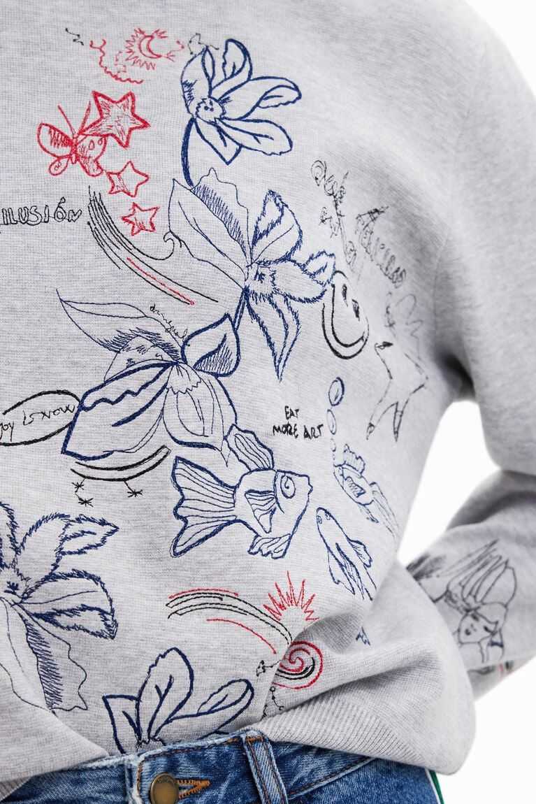 Dámské Svetry Desigual Embroidered floral jumper | 532604GZE