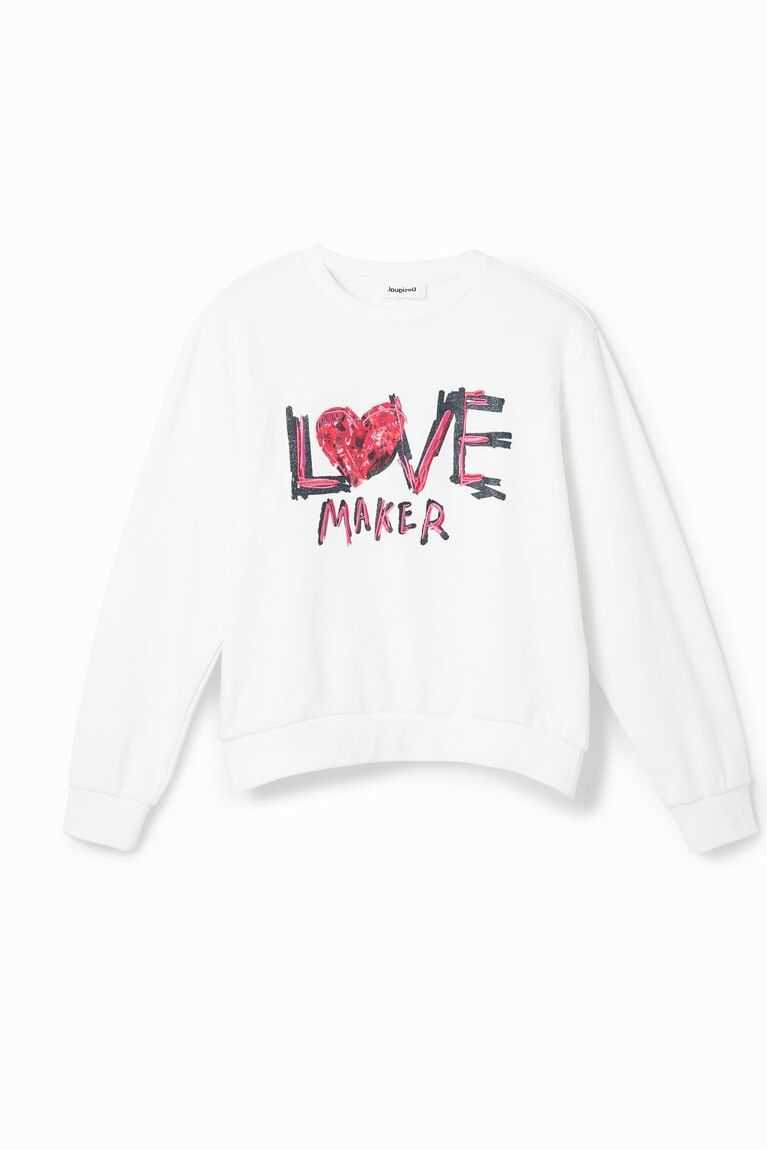 Dámské Svetry Desigual Embroidered message sweatshirt | 108364HOX