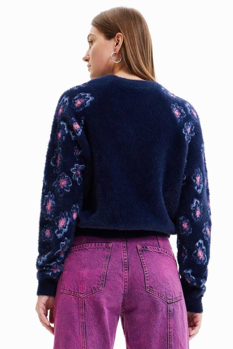 Dámské Svetry Desigual Floral fur-effect pullover | 679248YXA