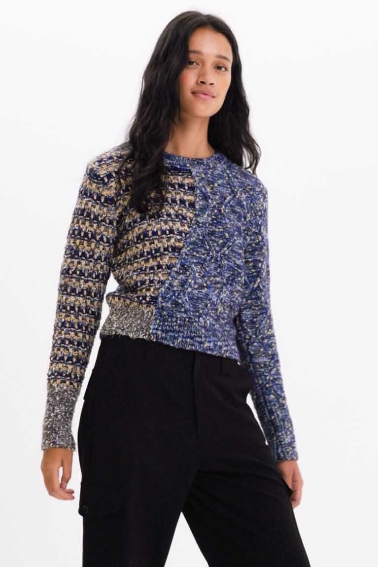 Dámské Svetry Desigual Hybridní chunky knit pullover | 974580UJH