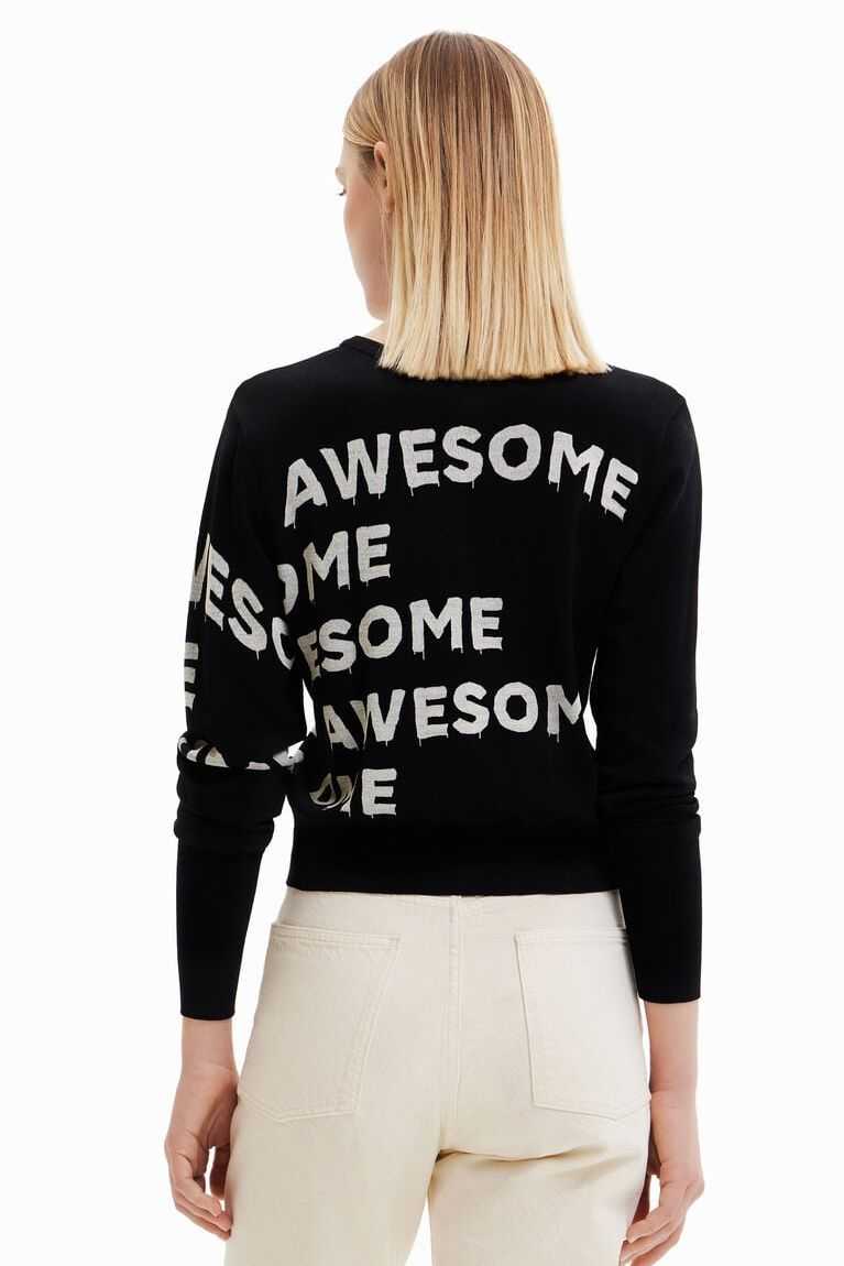 Dámské Svetry Desigual Life is awesome pullover | 593207SXV