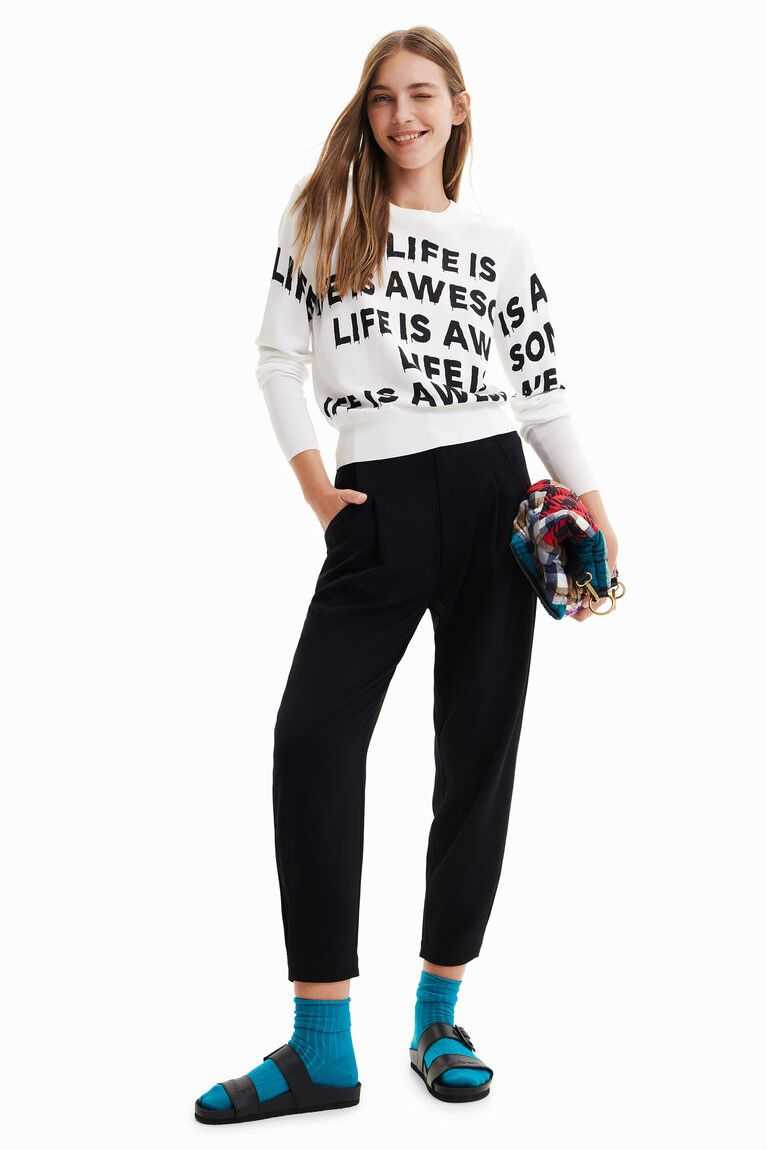 Dámské Svetry Desigual Life is awesome pullover | 728354LKO