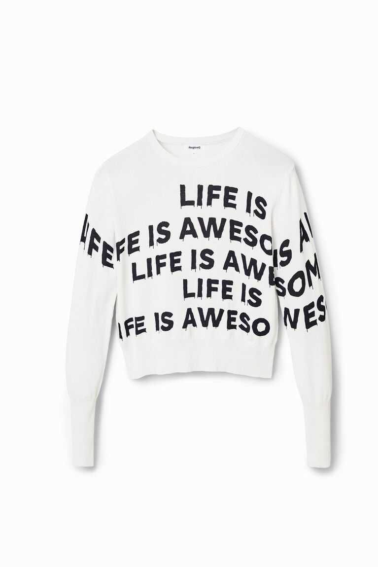 Dámské Svetry Desigual Life is awesome pullover | 728354LKO