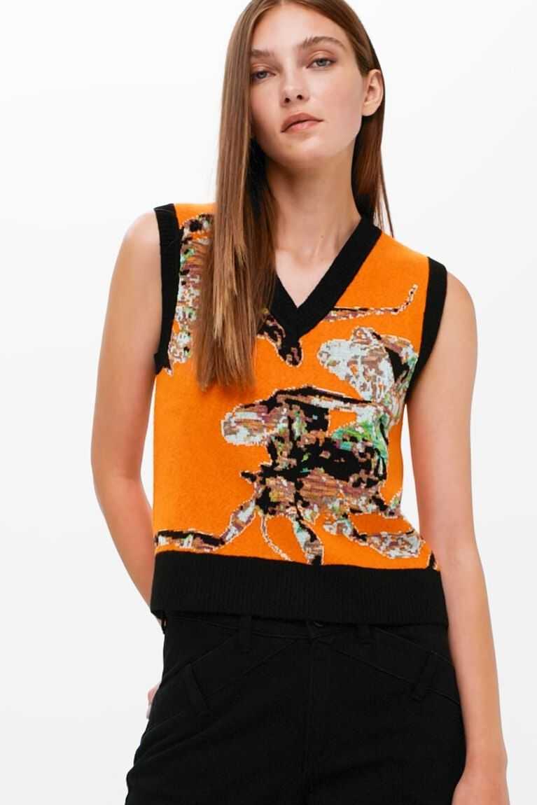 Dámské Svetry Desigual Maitrepierre knit mantis gilet | 260589EMV