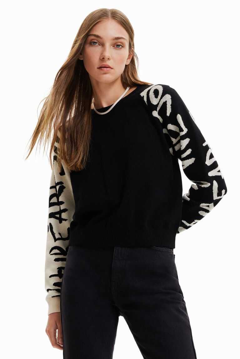 Dámské Svetry Desigual Manifesto sleeves jumper | 068591ECX