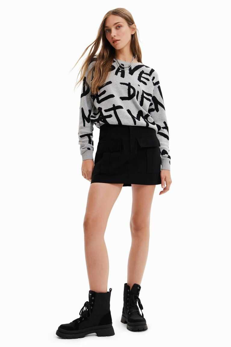 Dámské Svetry Desigual Messages pullover | 624735VEP