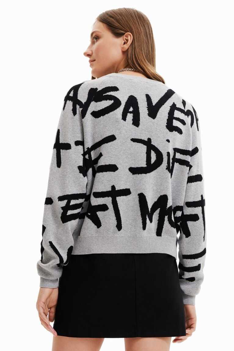 Dámské Svetry Desigual Messages pullover | 624735VEP