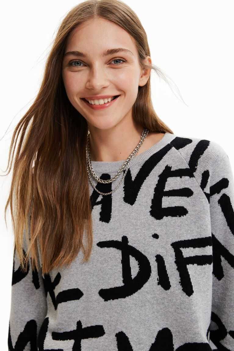 Dámské Svetry Desigual Messages pullover | 624735VEP