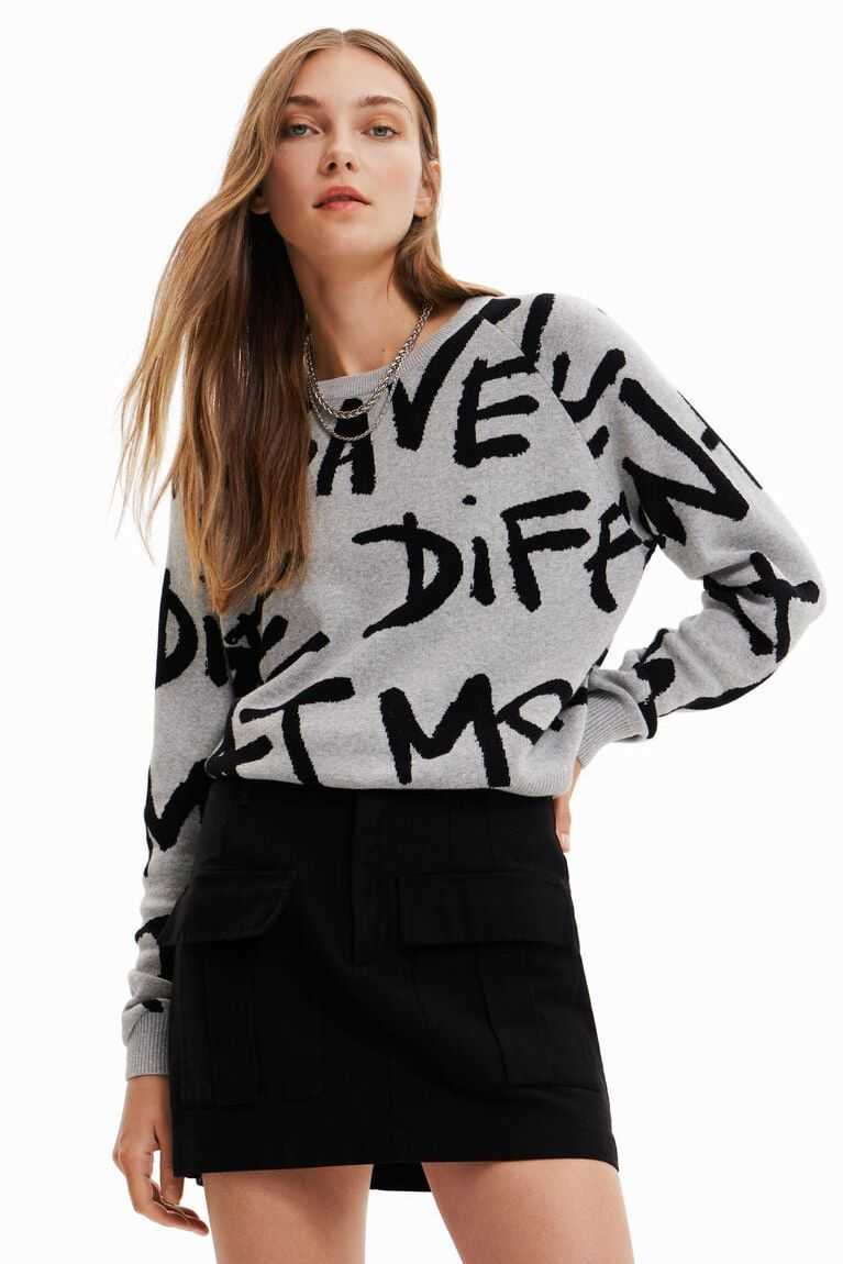 Dámské Svetry Desigual Messages pullover | 624735VEP