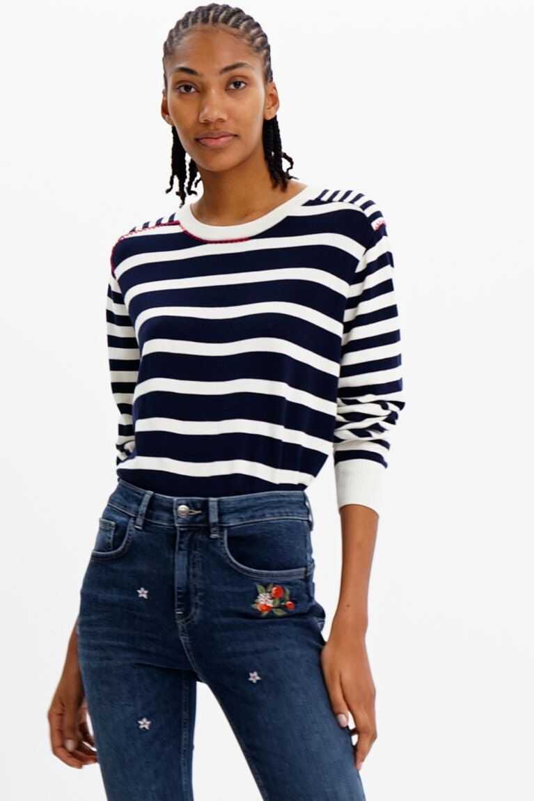 Dámské Svetry Desigual Sailor stripes pullover | 720643HLU