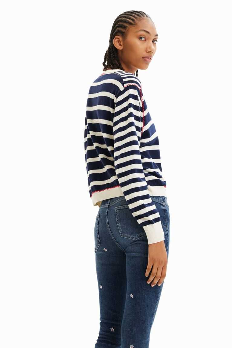 Dámské Svetry Desigual Sailor stripes pullover | 720643HLU