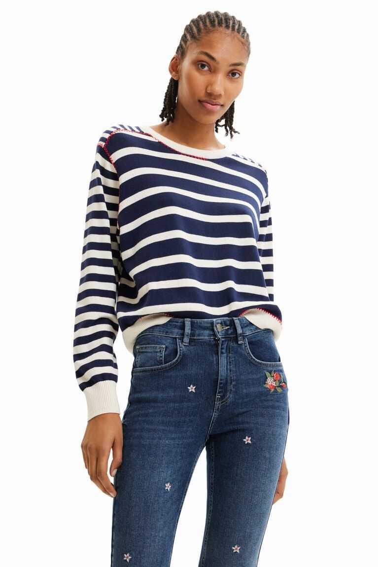 Dámské Svetry Desigual Sailor stripes pullover | 720643HLU