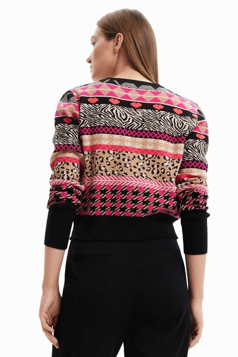 Dámské Svetry Desigual Slim border pullover | 195362HPW