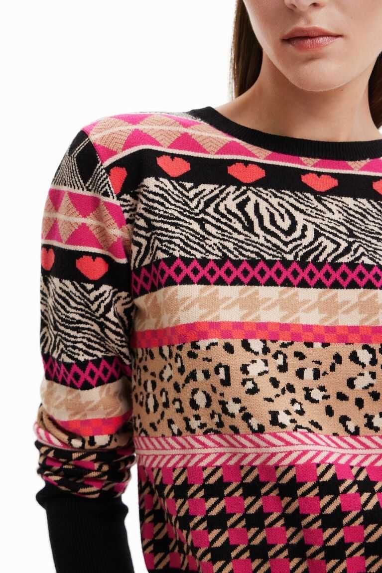 Dámské Svetry Desigual Slim border pullover | 195362HPW