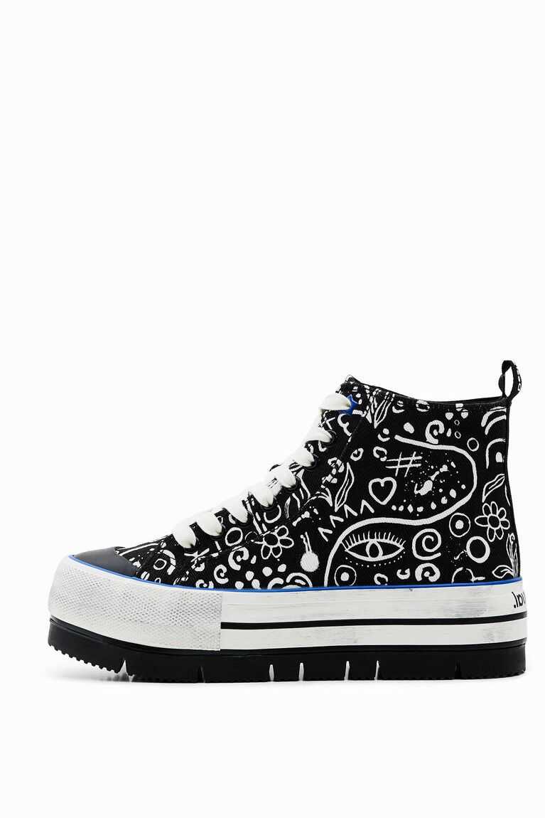 Dámské Tenisky Desigual Platformy high-top with illustrations | 192458HZQ