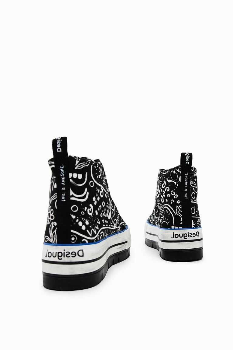 Dámské Tenisky Desigual Platformy high-top with illustrations | 192458HZQ