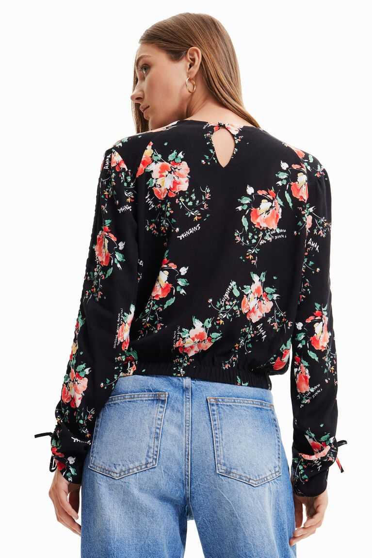 Dámské Topy Desigual Adjustable-sleeve floral blouse | 179543LIN