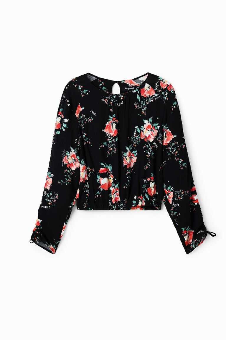 Dámské Topy Desigual Adjustable-sleeve floral blouse | 179543LIN