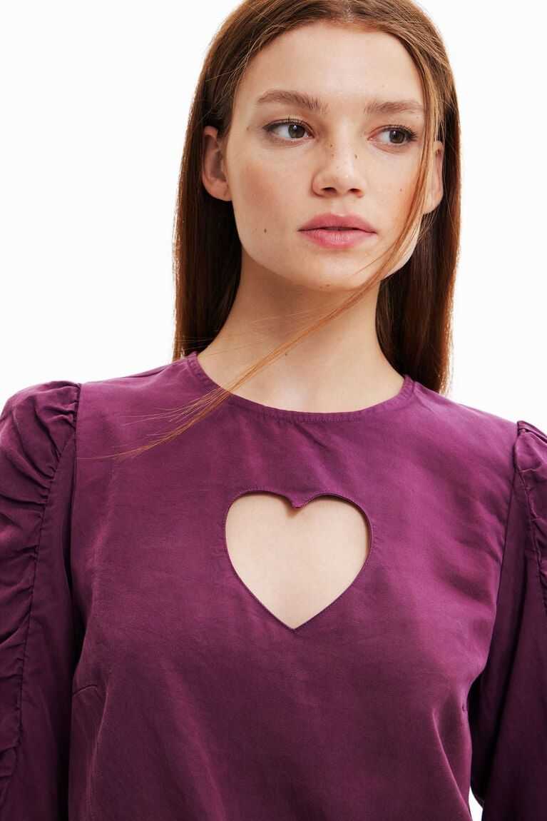 Dámské Topy Desigual Balloon-sleeve blouse with heart | 510746CRF