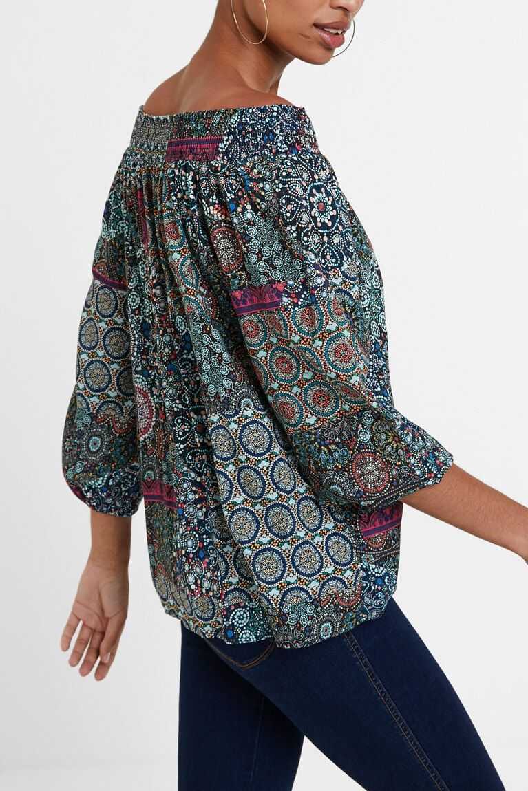 Dámské Topy Desigual Boho flounced blouse | 925304RWN