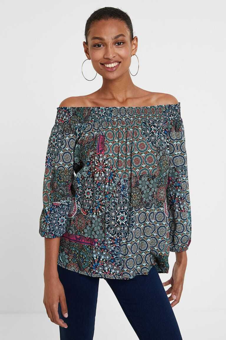 Dámské Topy Desigual Boho flounced blouse | 925304RWN