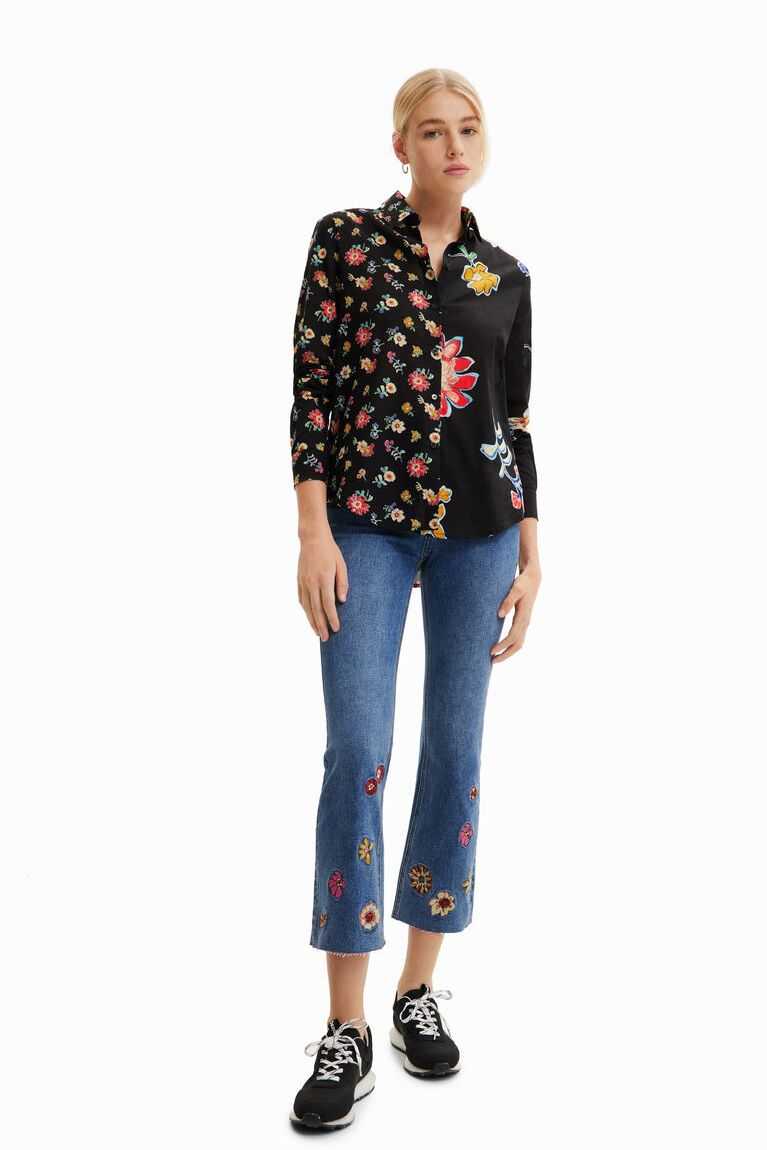 Dámské Topy Desigual Floral half-and-half | 937510ASM