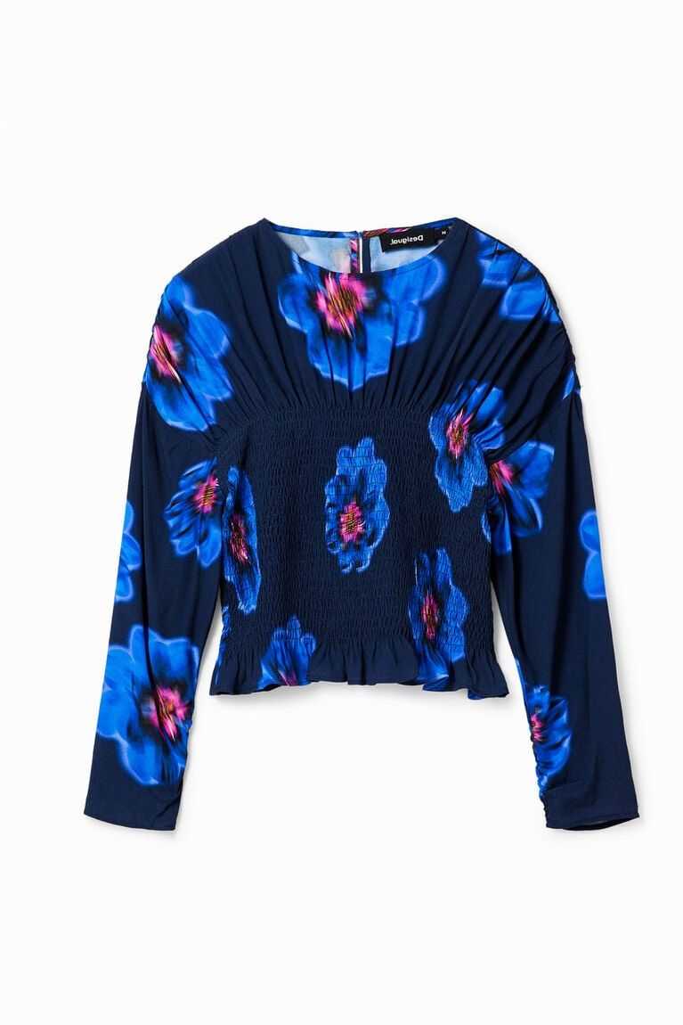 Dámské Topy Desigual Floral ruched blouse | 548721EQJ