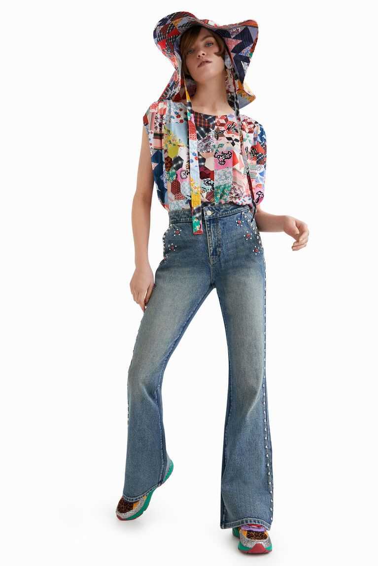 Dámské Topy Desigual Johnson Hartig patchwork bodysuit | 359041QNE