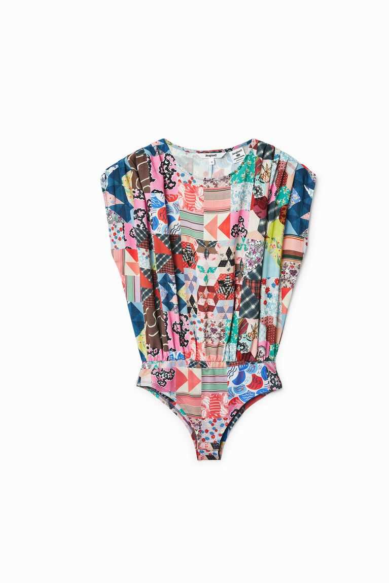 Dámské Topy Desigual Johnson Hartig patchwork bodysuit | 359041QNE