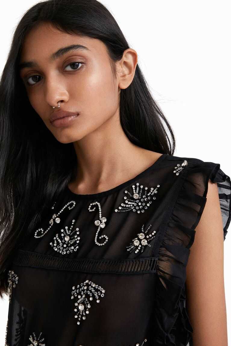 Dámské Topy Desigual Johnson Hartig sheer blouse | 385621YSR