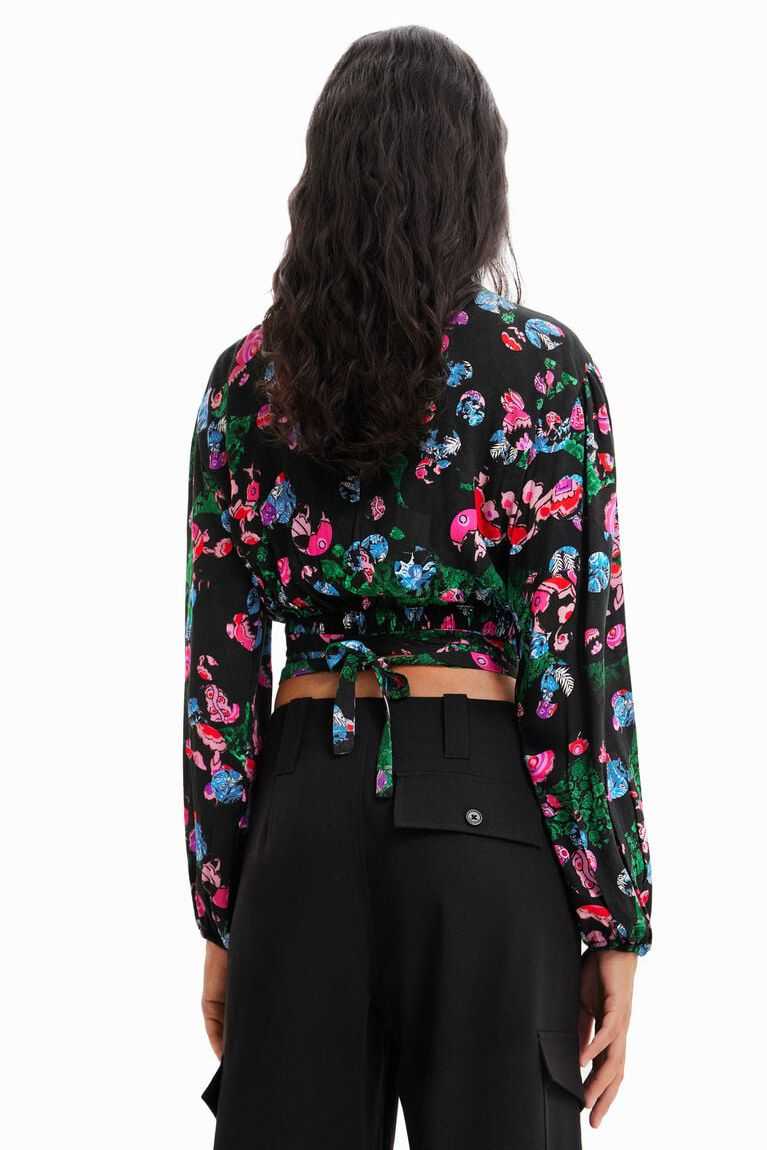 Dámské Topy Desigual M. Christian Lacroix cropped floral blouse | 136820POB