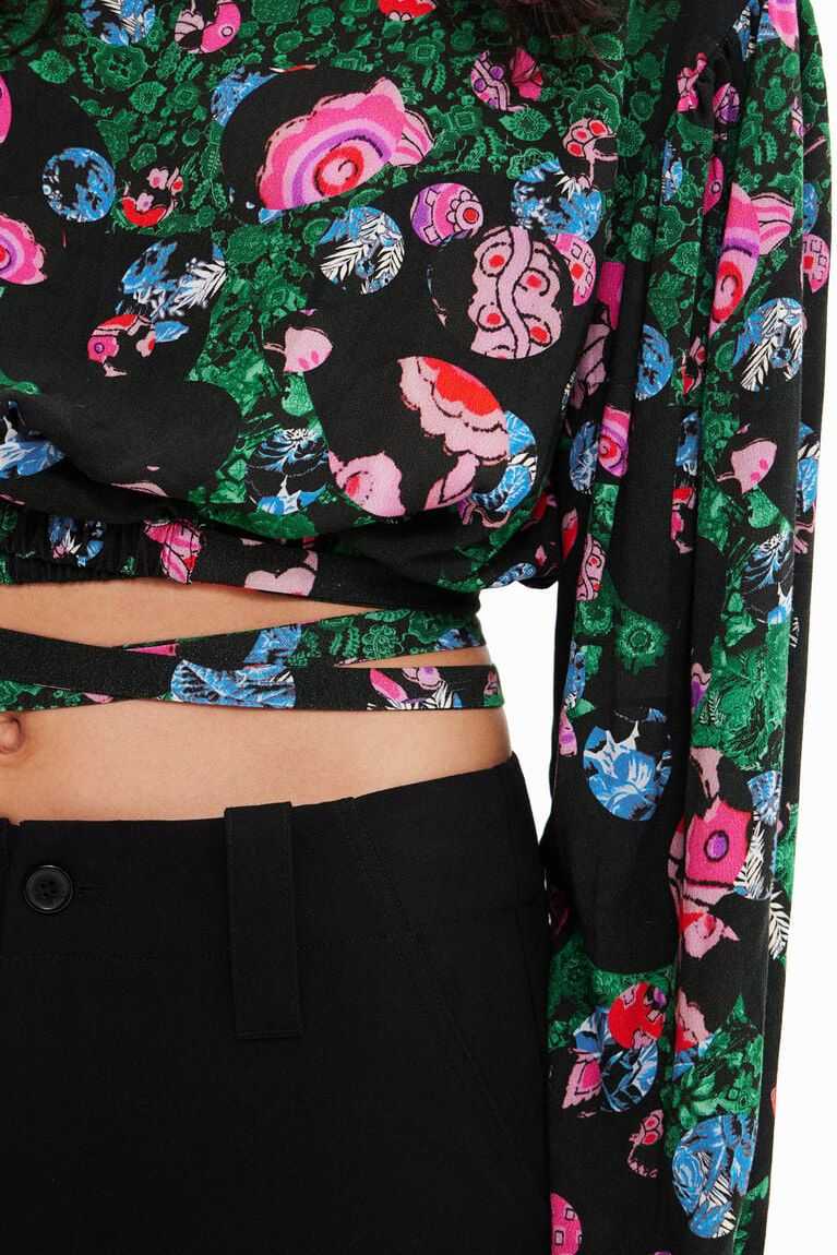 Dámské Topy Desigual M. Christian Lacroix cropped floral blouse | 136820POB