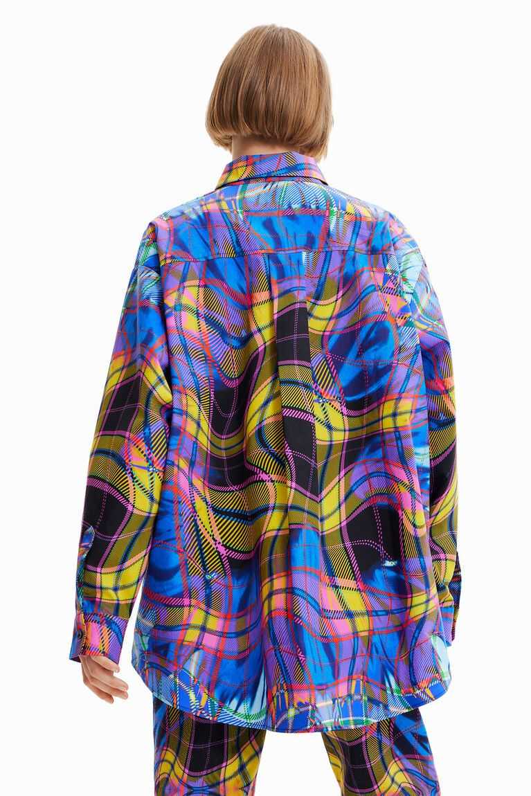 Dámské Topy Desigual Maria Escote oversize plaid | 542019YXK