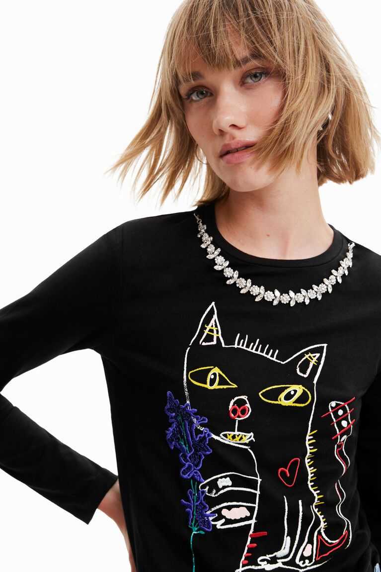 Dámské Tričko Desigual Arty cat | 176259FCT