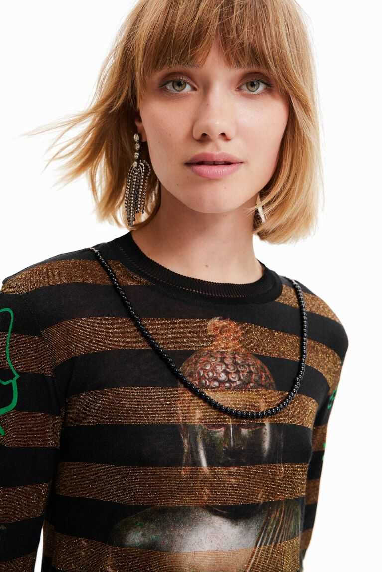 Dámské Tričko Desigual Buddha striped | 495763ZUY