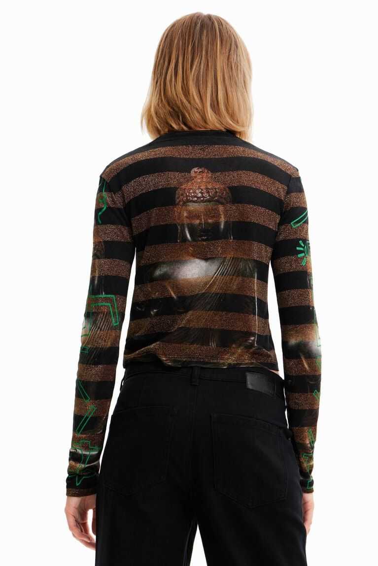 Dámské Tričko Desigual Buddha striped | 495763ZUY