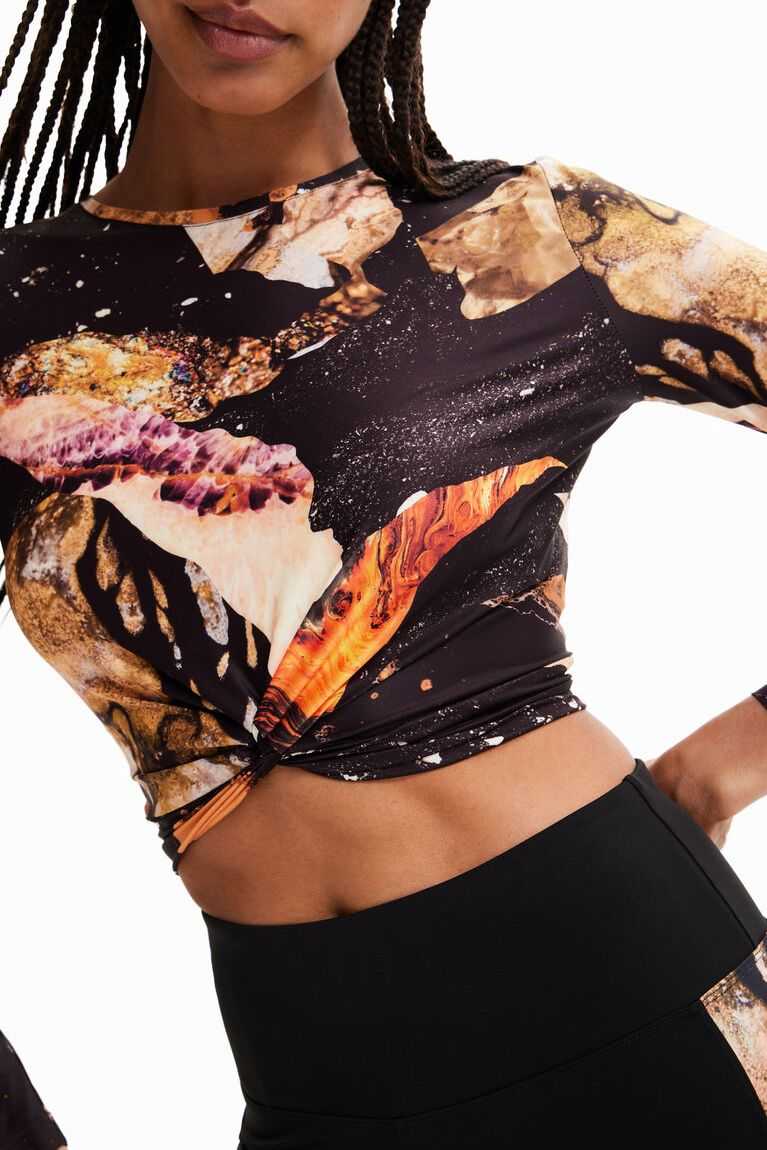 Dámské Tričko Desigual Cropped mineral | 830475UEI