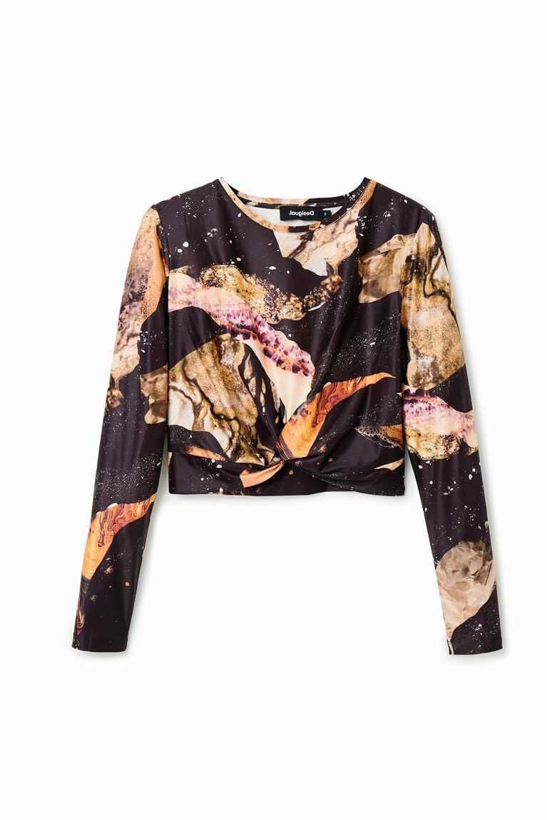 Dámské Tričko Desigual Cropped mineral | 830475UEI