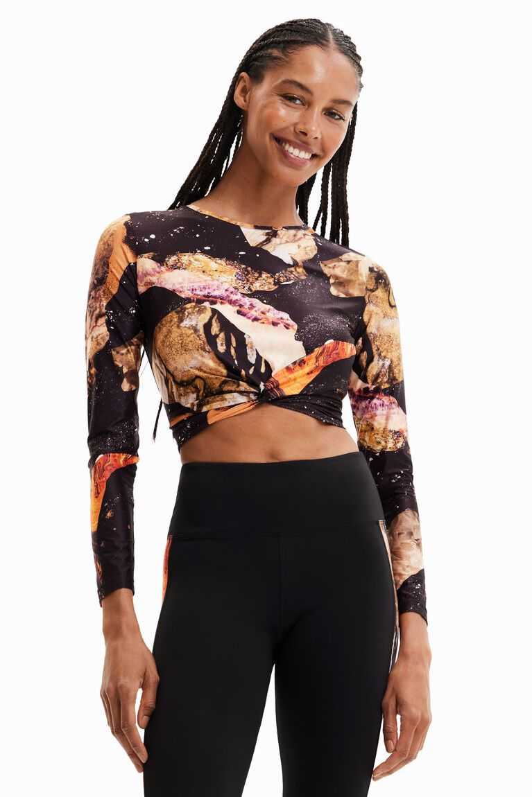 Dámské Tričko Desigual Cropped mineral | 830475UEI