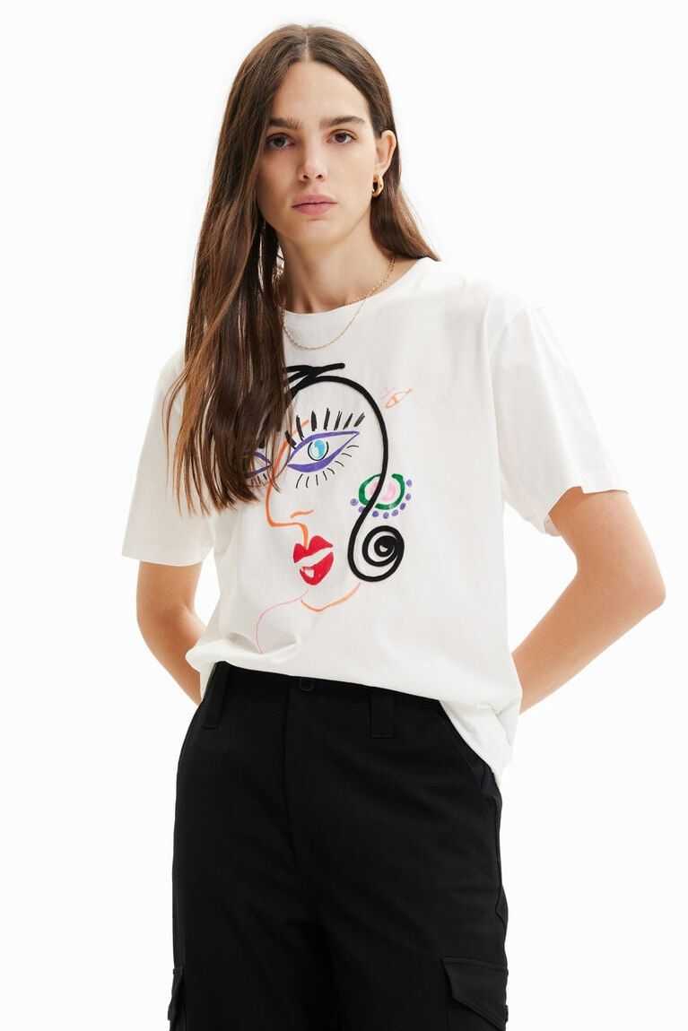 Dámské Tričko Desigual Krátké-sleeve face | 845037BRI