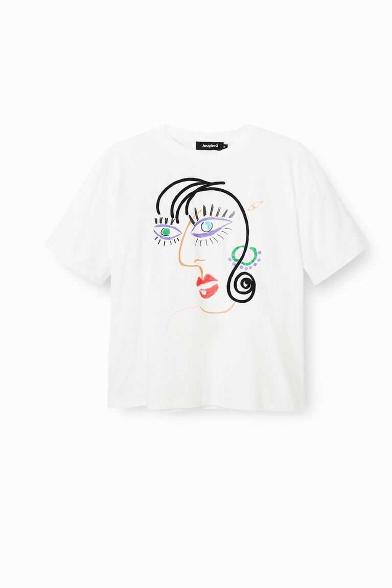 Dámské Tričko Desigual Krátké-sleeve face | 845037BRI