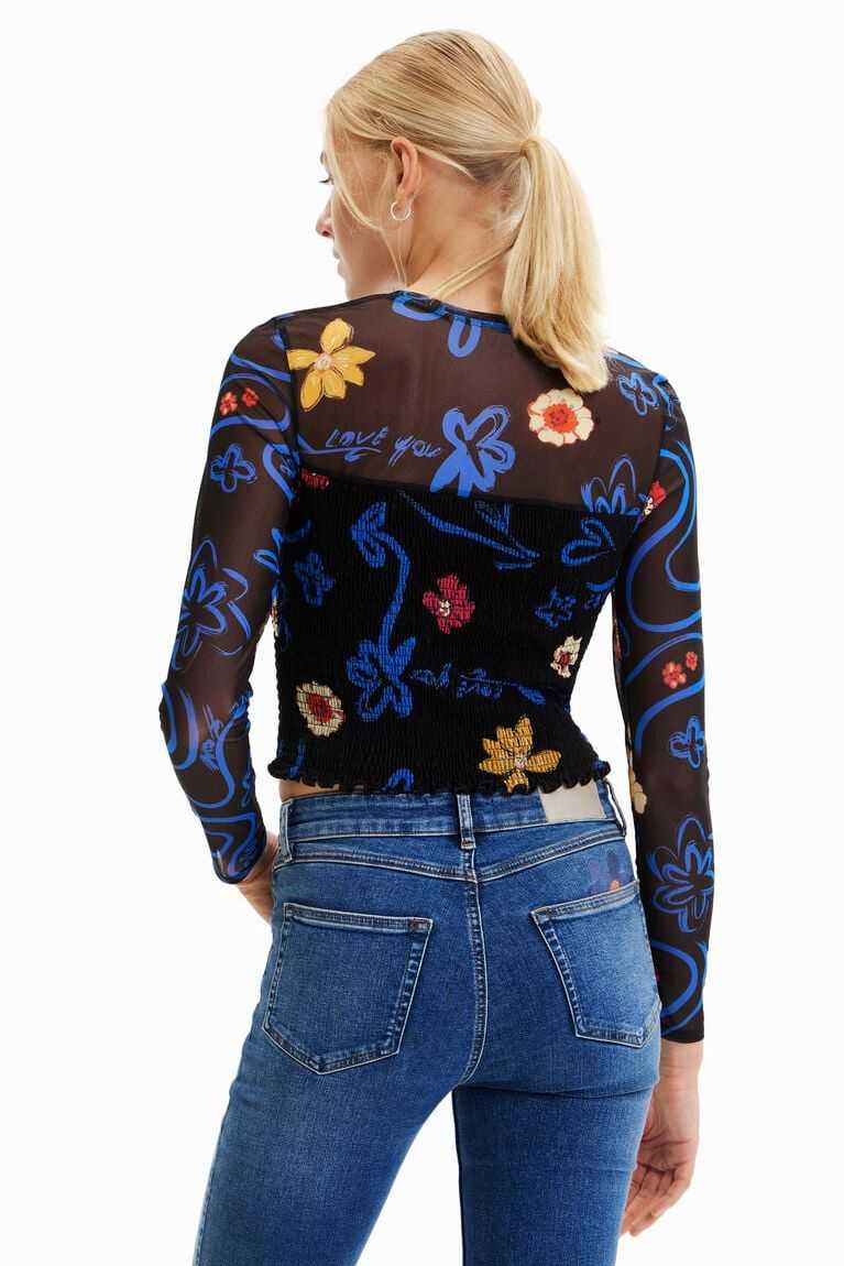 Dámské Tričko Desigual Krátké slim floral | 280457HCJ