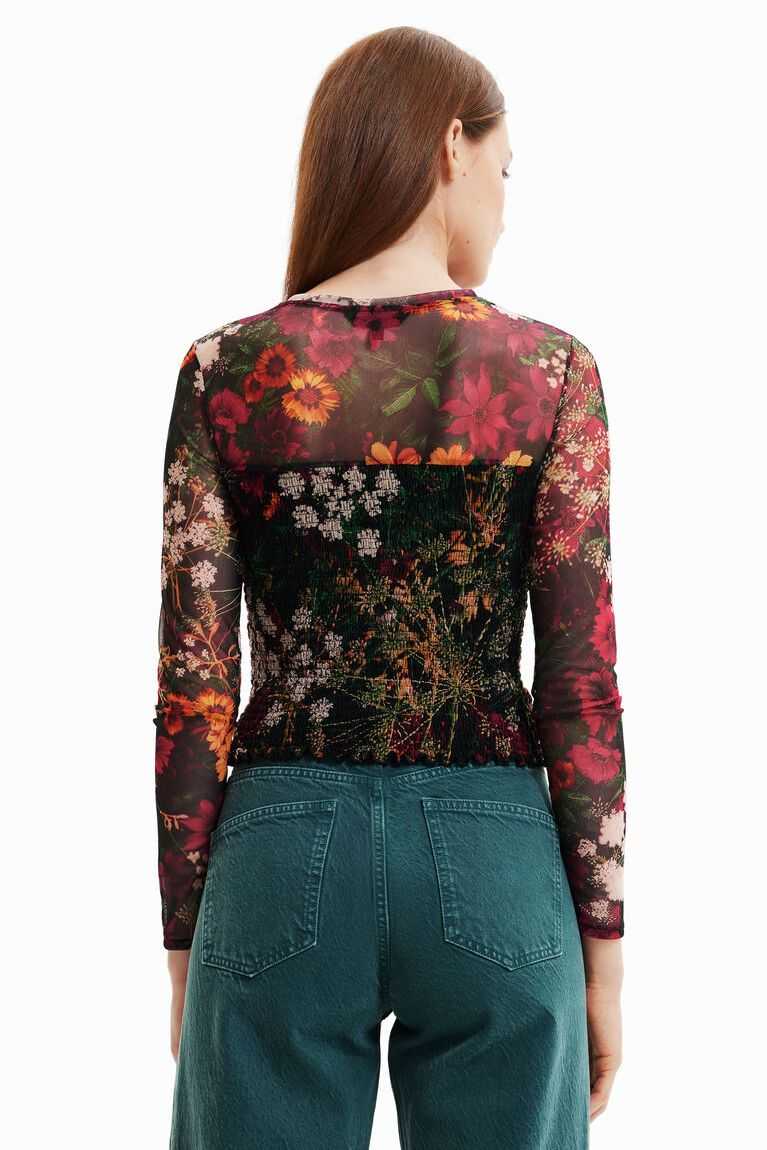 Dámské Tričko Desigual Krátké slim tulle | 264170QGZ