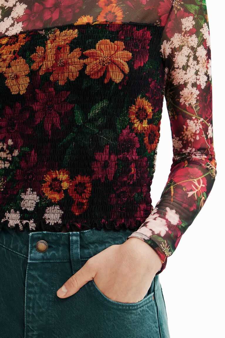 Dámské Tričko Desigual Krátké slim tulle | 264170QGZ