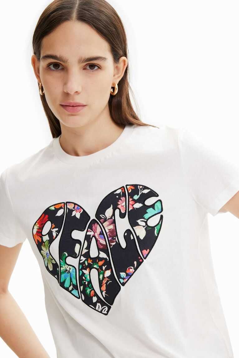 Dámské Tričko Desigual Peace heart | 630945HVG