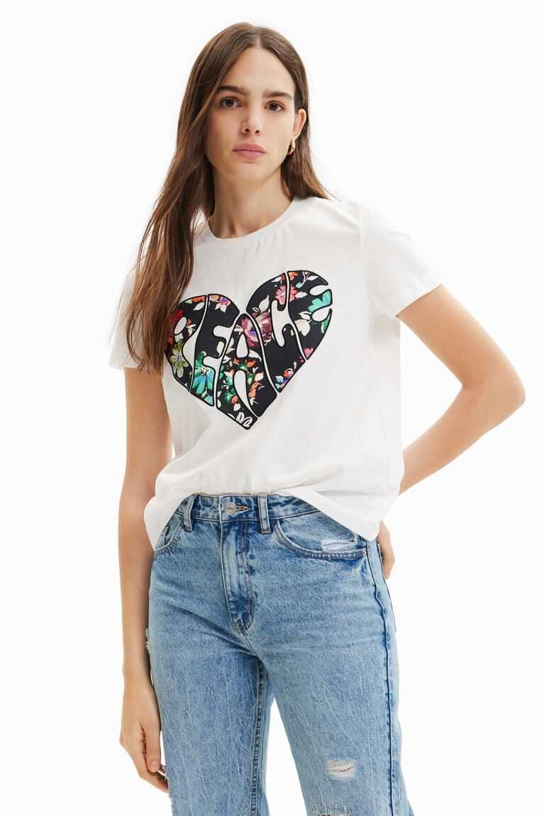 Dámské Tričko Desigual Peace heart | 630945HVG