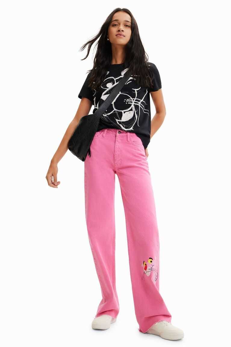 Dámské Tričko Desigual Pink Panther contrast | 548321KGZ