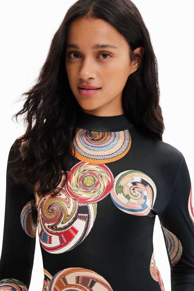 Dámské Tričko Desigual Slim circles body | 347295CVK